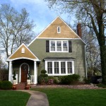 James Hardie Lap Siding Mountain Sage, Tuscon Gold Straight Edge Shake, Kirkwood MO